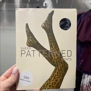 Sheer Leopard Patterned Tights